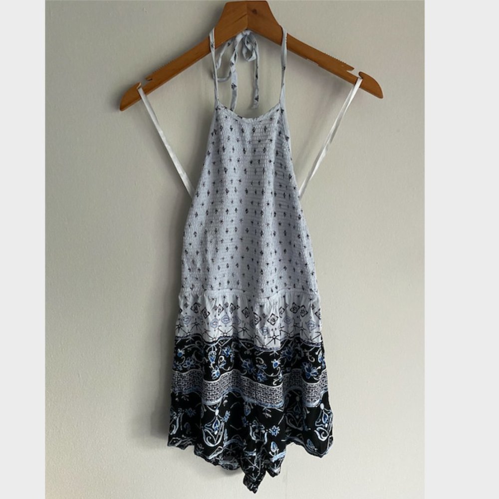 Open Back Smocked Romper